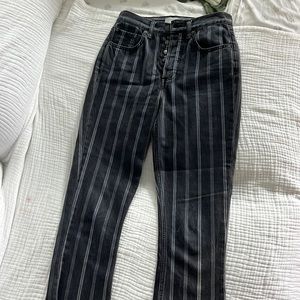 striped jeans